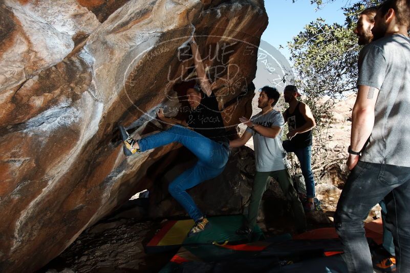 Bouldering in Hueco Tanks on 02/14/2020 with Blue Lizard Climbing and Yoga

Filename: SRM_20200214_1219050.jpg
Aperture: f/8.0
Shutter Speed: 1/250
Body: Canon EOS-1D Mark II
Lens: Canon EF 16-35mm f/2.8 L