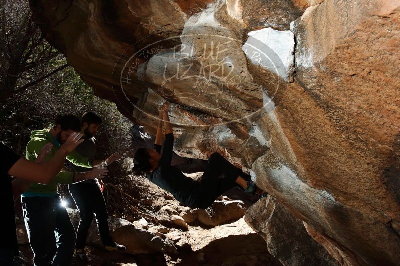 Bouldering in Hueco Tanks on 02/14/2020 with Blue Lizard Climbing and Yoga

Filename: SRM_20200214_1227180.jpg
Aperture: f/8.0
Shutter Speed: 1/250
Body: Canon EOS-1D Mark II
Lens: Canon EF 16-35mm f/2.8 L