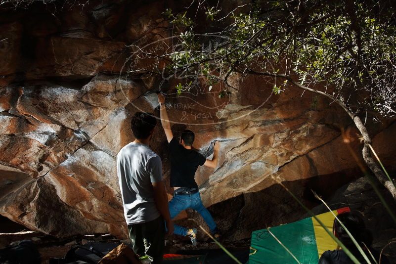 Bouldering in Hueco Tanks on 02/14/2020 with Blue Lizard Climbing and Yoga

Filename: SRM_20200214_1242140.jpg
Aperture: f/8.0
Shutter Speed: 1/250
Body: Canon EOS-1D Mark II
Lens: Canon EF 16-35mm f/2.8 L