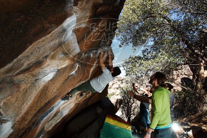 Bouldering in Hueco Tanks on 02/14/2020 with Blue Lizard Climbing and Yoga

Filename: SRM_20200214_1301000.jpg
Aperture: f/8.0
Shutter Speed: 1/250
Body: Canon EOS-1D Mark II
Lens: Canon EF 16-35mm f/2.8 L