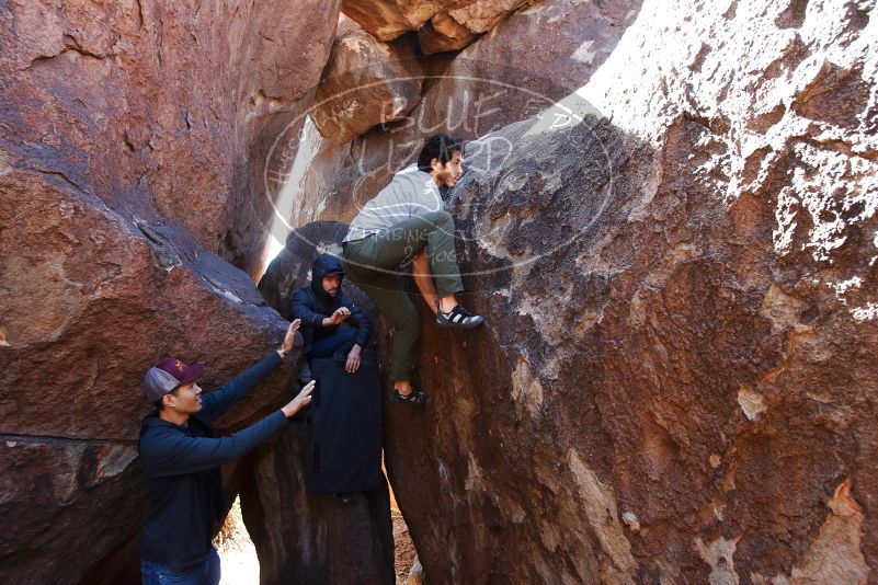 Bouldering in Hueco Tanks on 02/14/2020 with Blue Lizard Climbing and Yoga

Filename: SRM_20200214_1343310.jpg
Aperture: f/5.0
Shutter Speed: 1/250
Body: Canon EOS-1D Mark II
Lens: Canon EF 16-35mm f/2.8 L