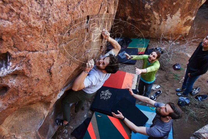 Bouldering in Hueco Tanks on 02/14/2020 with Blue Lizard Climbing and Yoga

Filename: SRM_20200214_1402440.jpg
Aperture: f/5.0
Shutter Speed: 1/250
Body: Canon EOS-1D Mark II
Lens: Canon EF 16-35mm f/2.8 L