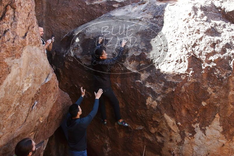 Bouldering in Hueco Tanks on 02/14/2020 with Blue Lizard Climbing and Yoga

Filename: SRM_20200214_1404400.jpg
Aperture: f/5.6
Shutter Speed: 1/250
Body: Canon EOS-1D Mark II
Lens: Canon EF 16-35mm f/2.8 L