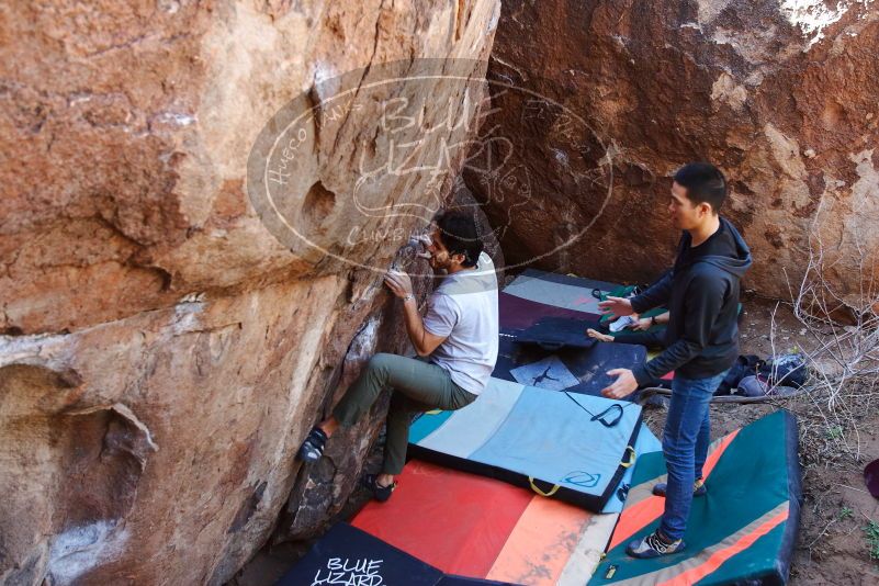 Bouldering in Hueco Tanks on 02/14/2020 with Blue Lizard Climbing and Yoga

Filename: SRM_20200214_1409150.jpg
Aperture: f/4.5
Shutter Speed: 1/250
Body: Canon EOS-1D Mark II
Lens: Canon EF 16-35mm f/2.8 L