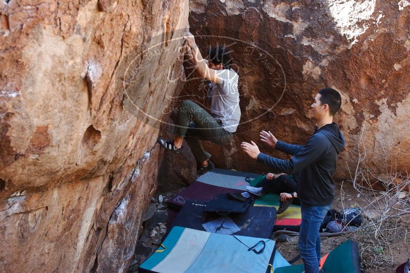 Bouldering in Hueco Tanks on 02/14/2020 with Blue Lizard Climbing and Yoga

Filename: SRM_20200214_1409370.jpg
Aperture: f/5.0
Shutter Speed: 1/250
Body: Canon EOS-1D Mark II
Lens: Canon EF 16-35mm f/2.8 L