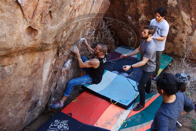 Bouldering in Hueco Tanks on 02/14/2020 with Blue Lizard Climbing and Yoga

Filename: SRM_20200214_1411450.jpg
Aperture: f/3.5
Shutter Speed: 1/500
Body: Canon EOS-1D Mark II
Lens: Canon EF 16-35mm f/2.8 L