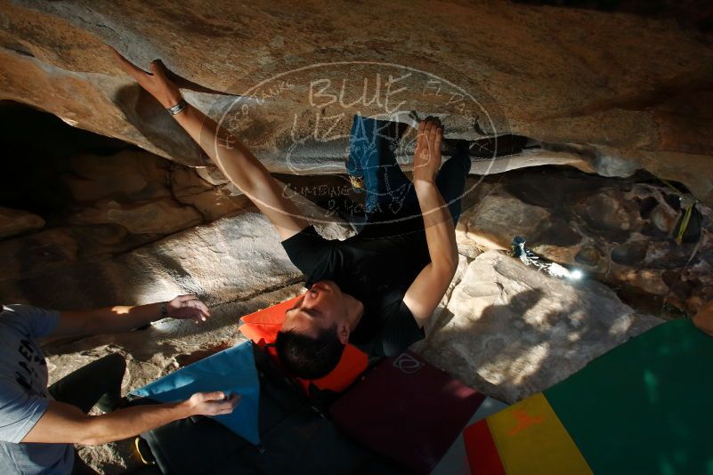 Bouldering in Hueco Tanks on 02/14/2020 with Blue Lizard Climbing and Yoga

Filename: SRM_20200214_1703110.jpg
Aperture: f/8.0
Shutter Speed: 1/250
Body: Canon EOS-1D Mark II
Lens: Canon EF 16-35mm f/2.8 L