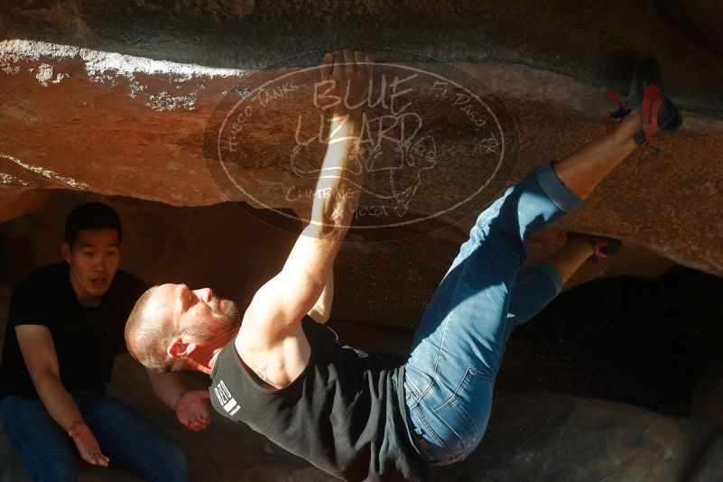 Bouldering in Hueco Tanks on 02/14/2020 with Blue Lizard Climbing and Yoga

Filename: SRM_20200214_1731210.jpg
Aperture: f/5.0
Shutter Speed: 1/250
Body: Canon EOS-1D Mark II
Lens: Canon EF 50mm f/1.8 II