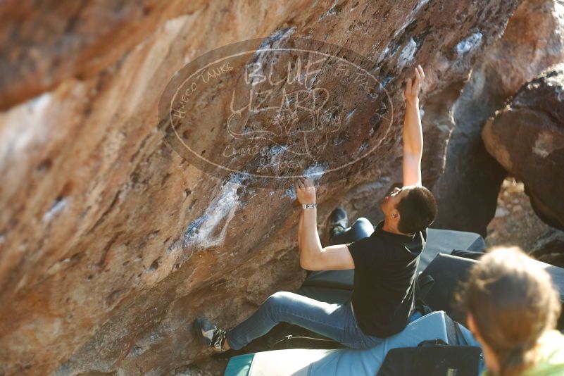 Bouldering in Hueco Tanks on 02/14/2020 with Blue Lizard Climbing and Yoga

Filename: SRM_20200214_1822350.jpg
Aperture: f/2.5
Shutter Speed: 1/250
Body: Canon EOS-1D Mark II
Lens: Canon EF 50mm f/1.8 II