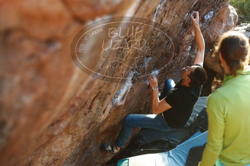 Bouldering in Hueco Tanks on 02/14/2020 with Blue Lizard Climbing and Yoga

Filename: SRM_20200214_1822560.jpg
Aperture: f/2.5
Shutter Speed: 1/250
Body: Canon EOS-1D Mark II
Lens: Canon EF 50mm f/1.8 II