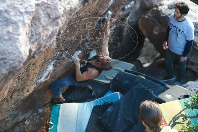 Bouldering in Hueco Tanks on 02/14/2020 with Blue Lizard Climbing and Yoga

Filename: SRM_20200214_1828080.jpg
Aperture: f/2.5
Shutter Speed: 1/250
Body: Canon EOS-1D Mark II
Lens: Canon EF 50mm f/1.8 II