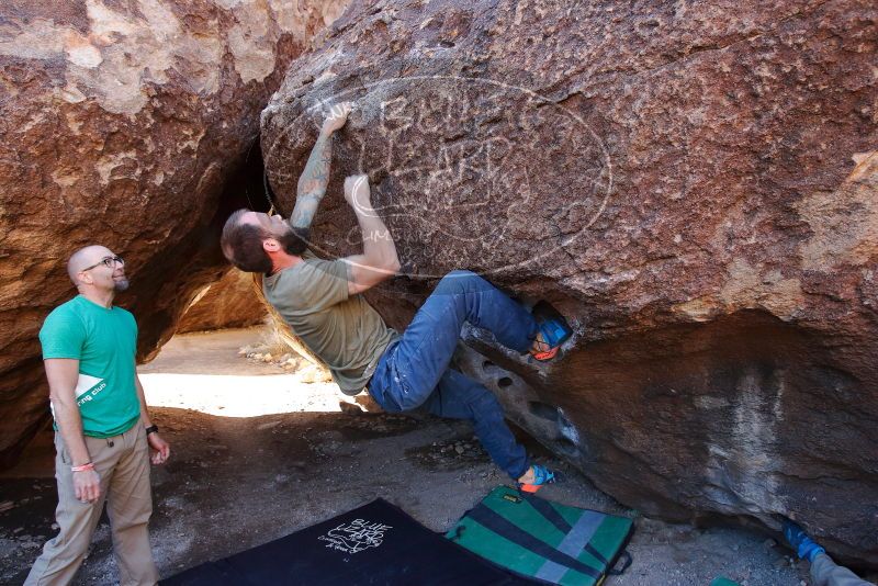 Bouldering in Hueco Tanks on 02/16/2020 with Blue Lizard Climbing and Yoga

Filename: SRM_20200216_1045070.jpg
Aperture: f/5.0
Shutter Speed: 1/250
Body: Canon EOS-1D Mark II
Lens: Canon EF 16-35mm f/2.8 L