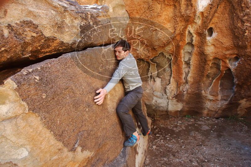 Bouldering in Hueco Tanks on 02/16/2020 with Blue Lizard Climbing and Yoga

Filename: SRM_20200216_1240520.jpg
Aperture: f/5.6
Shutter Speed: 1/250
Body: Canon EOS-1D Mark II
Lens: Canon EF 16-35mm f/2.8 L
