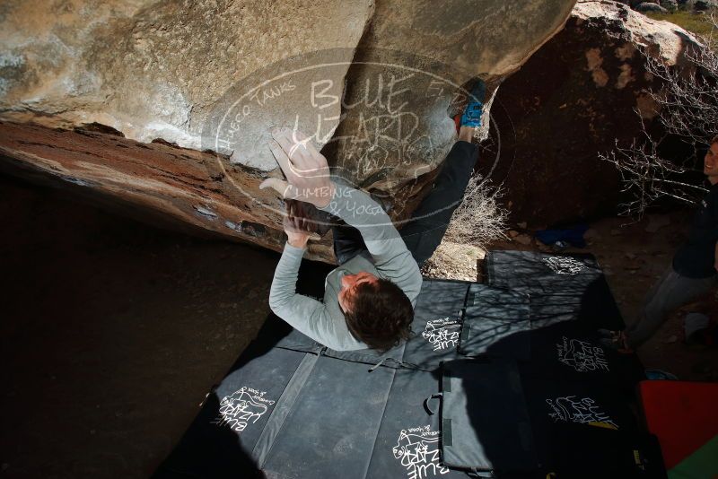 Bouldering in Hueco Tanks on 02/16/2020 with Blue Lizard Climbing and Yoga

Filename: SRM_20200216_1350220.jpg
Aperture: f/8.0
Shutter Speed: 1/250
Body: Canon EOS-1D Mark II
Lens: Canon EF 16-35mm f/2.8 L