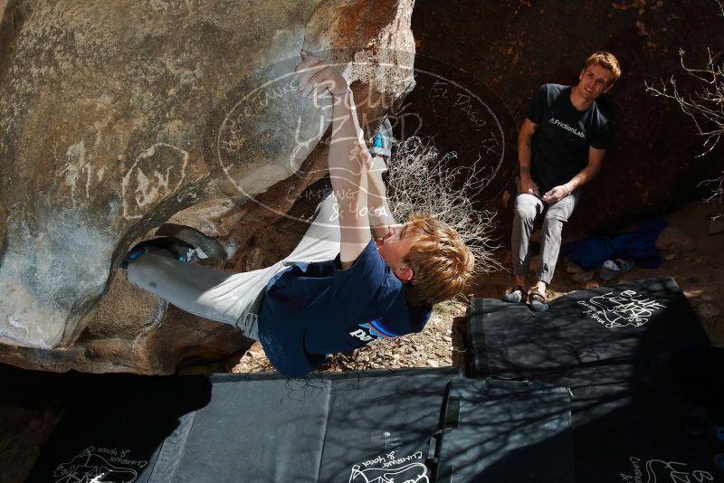 Bouldering in Hueco Tanks on 02/16/2020 with Blue Lizard Climbing and Yoga

Filename: SRM_20200216_1400520.jpg
Aperture: f/8.0
Shutter Speed: 1/250
Body: Canon EOS-1D Mark II
Lens: Canon EF 16-35mm f/2.8 L