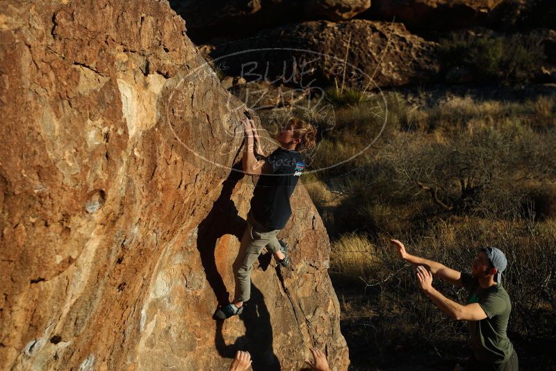 Bouldering in Hueco Tanks on 02/16/2020 with Blue Lizard Climbing and Yoga

Filename: SRM_20200216_1818190.jpg
Aperture: f/4.5
Shutter Speed: 1/400
Body: Canon EOS-1D Mark II
Lens: Canon EF 50mm f/1.8 II