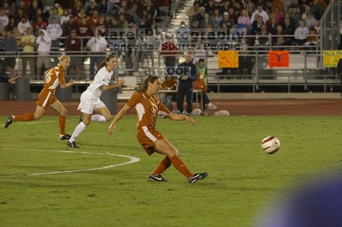 Priscilla Fite, #12.  The lady longhorns beat Texas A&M 1-0 in soccer Friday night.

Filename: SRM_20061027_2026283.jpg
Aperture: f/4.0
Shutter Speed: 1/800
Body: Canon EOS 20D
Lens: Canon EF 80-200mm f/2.8 L