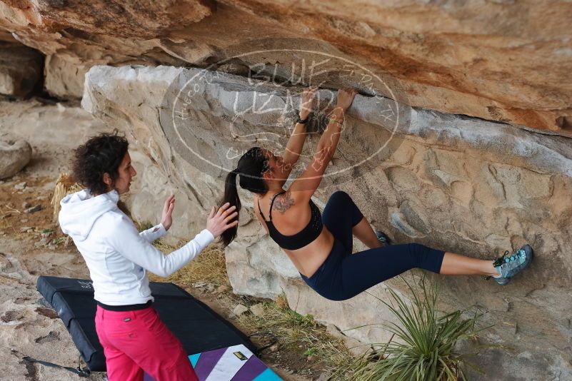 Bouldering in Hueco Tanks on 02/17/2020 with Blue Lizard Climbing and Yoga

Filename: SRM_20200217_1202510.jpg
Aperture: f/3.5
Shutter Speed: 1/320
Body: Canon EOS-1D Mark II
Lens: Canon EF 50mm f/1.8 II