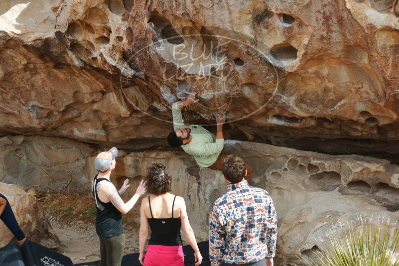 Bouldering in Hueco Tanks on 02/17/2020 with Blue Lizard Climbing and Yoga

Filename: SRM_20200217_1231350.jpg
Aperture: f/4.0
Shutter Speed: 1/400
Body: Canon EOS-1D Mark II
Lens: Canon EF 50mm f/1.8 II