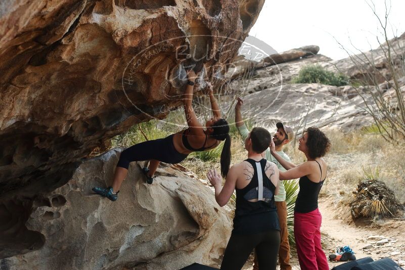 Bouldering in Hueco Tanks on 02/17/2020 with Blue Lizard Climbing and Yoga

Filename: SRM_20200217_1236040.jpg
Aperture: f/4.0
Shutter Speed: 1/400
Body: Canon EOS-1D Mark II
Lens: Canon EF 50mm f/1.8 II