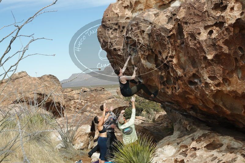 Bouldering in Hueco Tanks on 02/17/2020 with Blue Lizard Climbing and Yoga

Filename: SRM_20200217_1245200.jpg
Aperture: f/6.3
Shutter Speed: 1/400
Body: Canon EOS-1D Mark II
Lens: Canon EF 50mm f/1.8 II