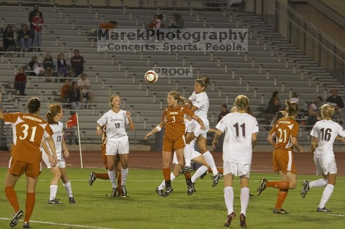 Carrie Schmit, #3.  The lady longhorns beat Texas A&M 1-0 in soccer Friday night.

Filename: SRM_20061027_2033388.jpg
Aperture: f/4.0
Shutter Speed: 1/800
Body: Canon EOS 20D
Lens: Canon EF 80-200mm f/2.8 L