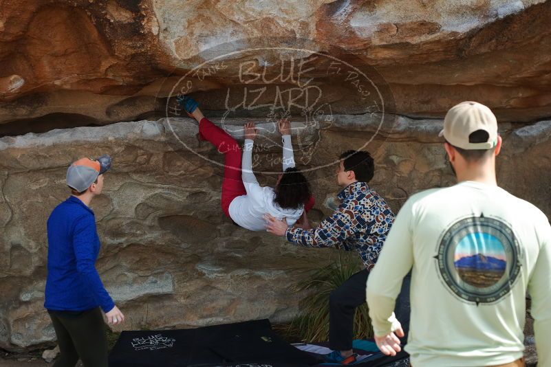 Bouldering in Hueco Tanks on 02/17/2020 with Blue Lizard Climbing and Yoga

Filename: SRM_20200217_1315550.jpg
Aperture: f/4.0
Shutter Speed: 1/400
Body: Canon EOS-1D Mark II
Lens: Canon EF 50mm f/1.8 II