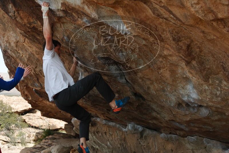 Bouldering in Hueco Tanks on 02/17/2020 with Blue Lizard Climbing and Yoga

Filename: SRM_20200217_1331091.jpg
Aperture: f/4.5
Shutter Speed: 1/400
Body: Canon EOS-1D Mark II
Lens: Canon EF 50mm f/1.8 II