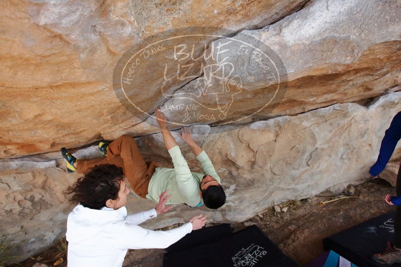 Bouldering in Hueco Tanks on 02/17/2020 with Blue Lizard Climbing and Yoga

Filename: SRM_20200217_1354180.jpg
Aperture: f/4.5
Shutter Speed: 1/250
Body: Canon EOS-1D Mark II
Lens: Canon EF 16-35mm f/2.8 L