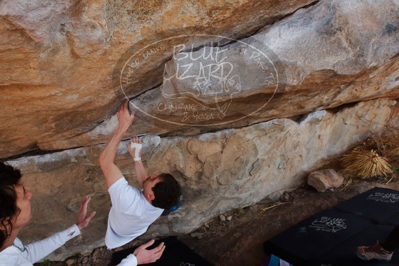 Bouldering in Hueco Tanks on 02/17/2020 with Blue Lizard Climbing and Yoga

Filename: SRM_20200217_1356390.jpg
Aperture: f/8.0
Shutter Speed: 1/200
Body: Canon EOS-1D Mark II
Lens: Canon EF 16-35mm f/2.8 L