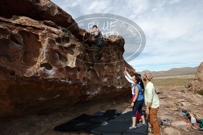Bouldering in Hueco Tanks on 02/17/2020 with Blue Lizard Climbing and Yoga

Filename: SRM_20200217_1447240.jpg
Aperture: f/6.3
Shutter Speed: 1/800
Body: Canon EOS-1D Mark II
Lens: Canon EF 16-35mm f/2.8 L