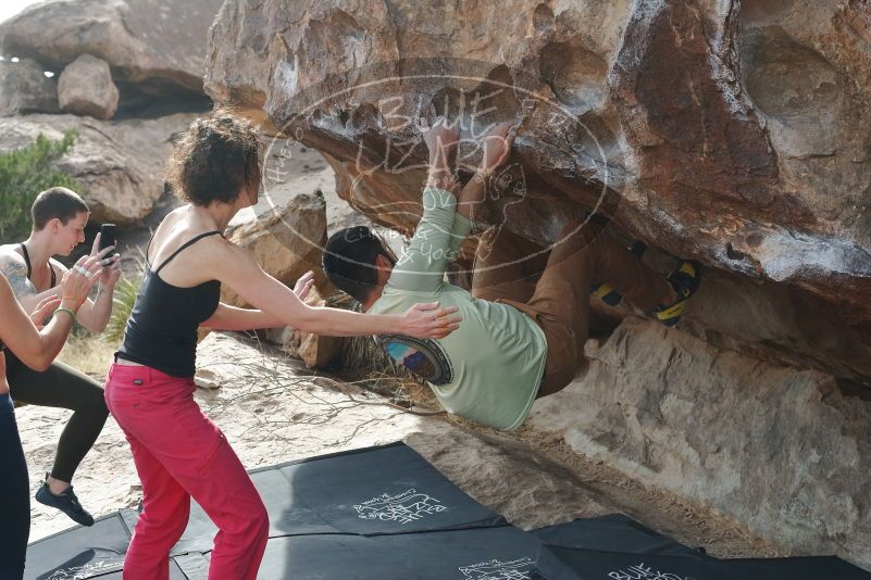 Bouldering in Hueco Tanks on 02/17/2020 with Blue Lizard Climbing and Yoga

Filename: SRM_20200217_1528010.jpg
Aperture: f/5.6
Shutter Speed: 1/400
Body: Canon EOS-1D Mark II
Lens: Canon EF 50mm f/1.8 II
