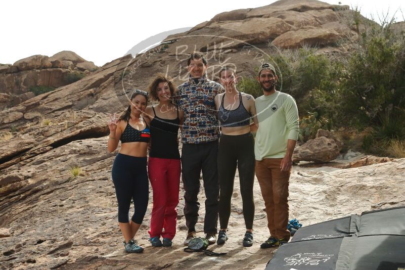 Bouldering in Hueco Tanks on 02/17/2020 with Blue Lizard Climbing and Yoga

Filename: SRM_20200217_1532300.jpg
Aperture: f/8.0
Shutter Speed: 1/250
Body: Canon EOS-1D Mark II
Lens: Canon EF 50mm f/1.8 II
