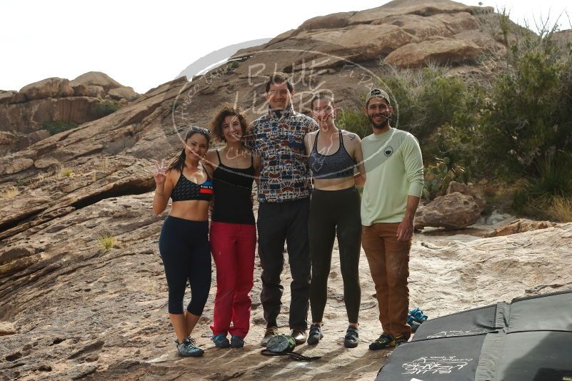 Bouldering in Hueco Tanks on 02/17/2020 with Blue Lizard Climbing and Yoga

Filename: SRM_20200217_1532301.jpg
Aperture: f/8.0
Shutter Speed: 1/250
Body: Canon EOS-1D Mark II
Lens: Canon EF 50mm f/1.8 II