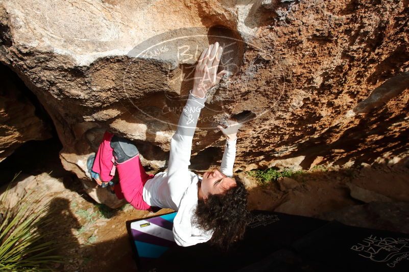 Bouldering in Hueco Tanks on 02/17/2020 with Blue Lizard Climbing and Yoga

Filename: SRM_20200217_1615250.jpg
Aperture: f/6.3
Shutter Speed: 1/500
Body: Canon EOS-1D Mark II
Lens: Canon EF 16-35mm f/2.8 L
