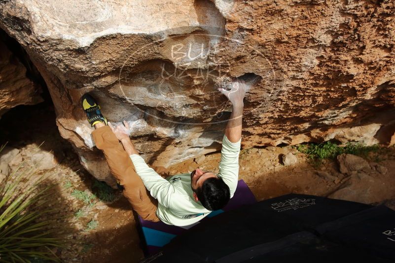 Bouldering in Hueco Tanks on 02/17/2020 with Blue Lizard Climbing and Yoga

Filename: SRM_20200217_1617540.jpg
Aperture: f/5.0
Shutter Speed: 1/500
Body: Canon EOS-1D Mark II
Lens: Canon EF 16-35mm f/2.8 L