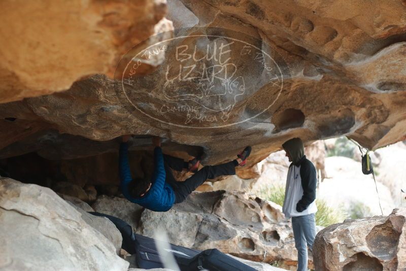Bouldering in Hueco Tanks on 02/21/2020 with Blue Lizard Climbing and Yoga

Filename: SRM_20200221_1028190.jpg
Aperture: f/2.8
Shutter Speed: 1/320
Body: Canon EOS-1D Mark II
Lens: Canon EF 50mm f/1.8 II