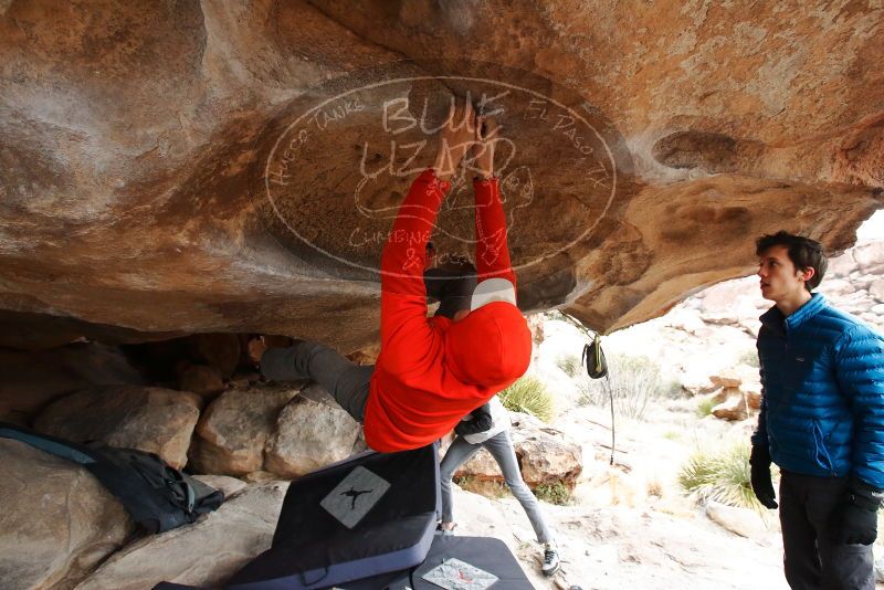 Bouldering in Hueco Tanks on 02/21/2020 with Blue Lizard Climbing and Yoga

Filename: SRM_20200221_1108480.jpg
Aperture: f/5.6
Shutter Speed: 1/250
Body: Canon EOS-1D Mark II
Lens: Canon EF 16-35mm f/2.8 L