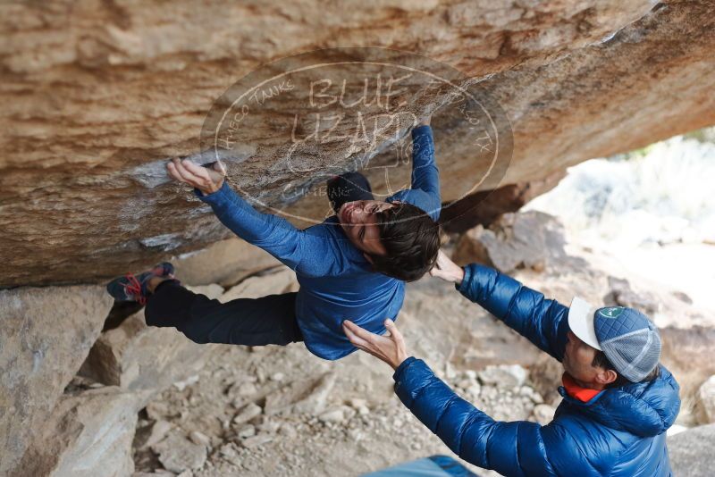 Bouldering in Hueco Tanks on 02/21/2020 with Blue Lizard Climbing and Yoga

Filename: SRM_20200221_1227150.jpg
Aperture: f/2.8
Shutter Speed: 1/500
Body: Canon EOS-1D Mark II
Lens: Canon EF 50mm f/1.8 II