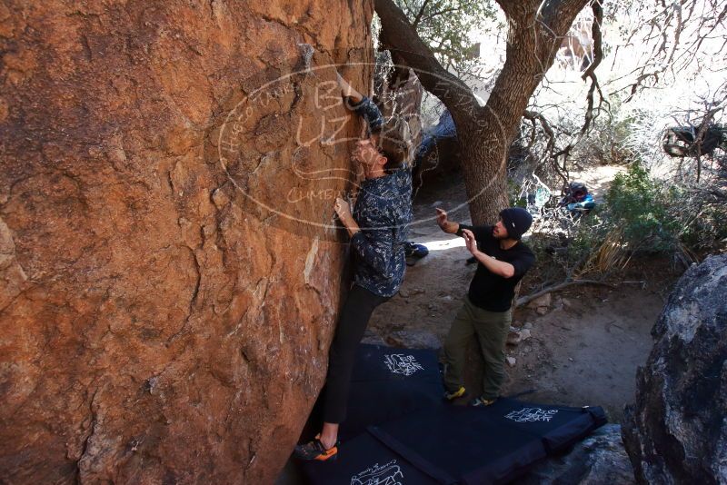 Bouldering in Hueco Tanks on 02/25/2020 with Blue Lizard Climbing and Yoga

Filename: SRM_20200225_1120130.jpg
Aperture: f/5.6
Shutter Speed: 1/250
Body: Canon EOS-1D Mark II
Lens: Canon EF 16-35mm f/2.8 L