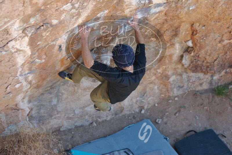 Bouldering in Hueco Tanks on 02/25/2020 with Blue Lizard Climbing and Yoga

Filename: SRM_20200225_1210450.jpg
Aperture: f/2.8
Shutter Speed: 1/320
Body: Canon EOS-1D Mark II
Lens: Canon EF 50mm f/1.8 II