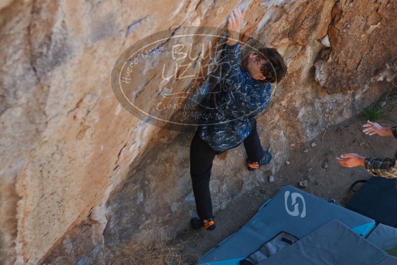 Bouldering in Hueco Tanks on 02/25/2020 with Blue Lizard Climbing and Yoga

Filename: SRM_20200225_1212550.jpg
Aperture: f/3.5
Shutter Speed: 1/320
Body: Canon EOS-1D Mark II
Lens: Canon EF 50mm f/1.8 II