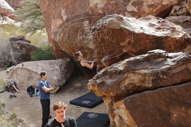 Bouldering in Hueco Tanks on 02/28/2020 with Blue Lizard Climbing and Yoga

Filename: SRM_20200228_1221480.jpg
Aperture: f/9.0
Shutter Speed: 1/250
Body: Canon EOS-1D Mark II
Lens: Canon EF 16-35mm f/2.8 L