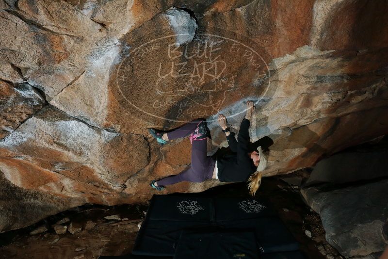 Bouldering in Hueco Tanks on 02/28/2020 with Blue Lizard Climbing and Yoga

Filename: SRM_20200228_1436360.jpg
Aperture: f/8.0
Shutter Speed: 1/250
Body: Canon EOS-1D Mark II
Lens: Canon EF 16-35mm f/2.8 L