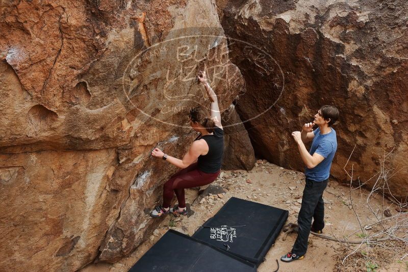 Bouldering in Hueco Tanks on 02/28/2020 with Blue Lizard Climbing and Yoga

Filename: SRM_20200228_1450490.jpg
Aperture: f/6.3
Shutter Speed: 1/250
Body: Canon EOS-1D Mark II
Lens: Canon EF 16-35mm f/2.8 L