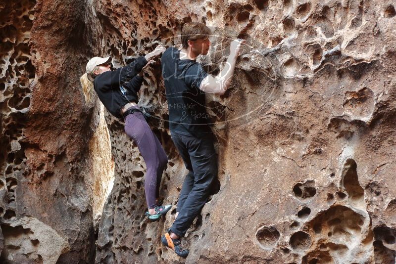 Bouldering in Hueco Tanks on 02/28/2020 with Blue Lizard Climbing and Yoga

Filename: SRM_20200228_1652290.jpg
Aperture: f/3.2
Shutter Speed: 1/100
Body: Canon EOS-1D Mark II
Lens: Canon EF 50mm f/1.8 II