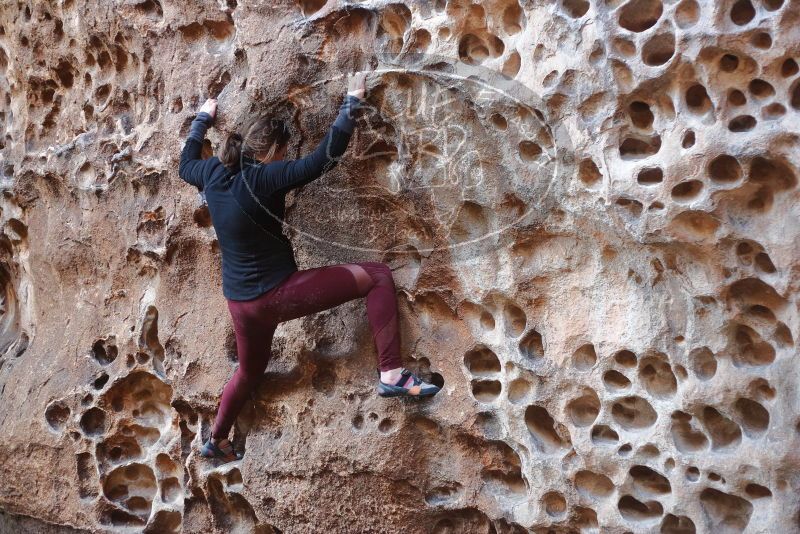 Bouldering in Hueco Tanks on 02/28/2020 with Blue Lizard Climbing and Yoga

Filename: SRM_20200228_1657310.jpg
Aperture: f/2.5
Shutter Speed: 1/100
Body: Canon EOS-1D Mark II
Lens: Canon EF 50mm f/1.8 II