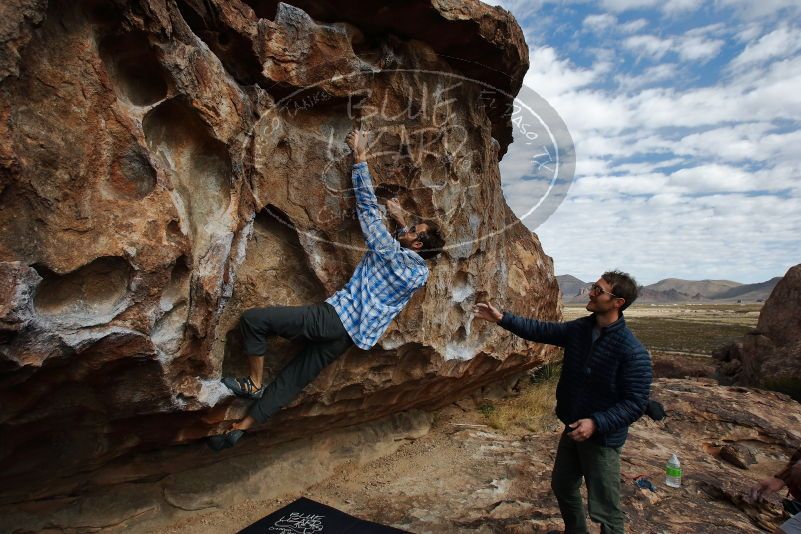 Bouldering in Hueco Tanks on 02/29/2020 with Blue Lizard Climbing and Yoga

Filename: SRM_20200229_1111190.jpg
Aperture: f/7.1
Shutter Speed: 1/320
Body: Canon EOS-1D Mark II
Lens: Canon EF 16-35mm f/2.8 L