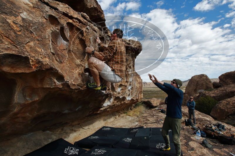 Bouldering in Hueco Tanks on 02/29/2020 with Blue Lizard Climbing and Yoga

Filename: SRM_20200229_1117190.jpg
Aperture: f/7.1
Shutter Speed: 1/320
Body: Canon EOS-1D Mark II
Lens: Canon EF 16-35mm f/2.8 L