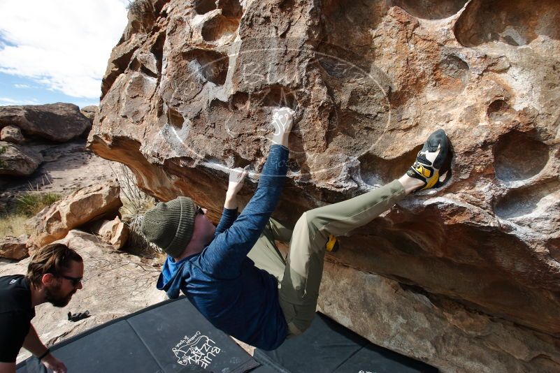 Bouldering in Hueco Tanks on 02/29/2020 with Blue Lizard Climbing and Yoga

Filename: SRM_20200229_1152590.jpg
Aperture: f/5.6
Shutter Speed: 1/250
Body: Canon EOS-1D Mark II
Lens: Canon EF 16-35mm f/2.8 L